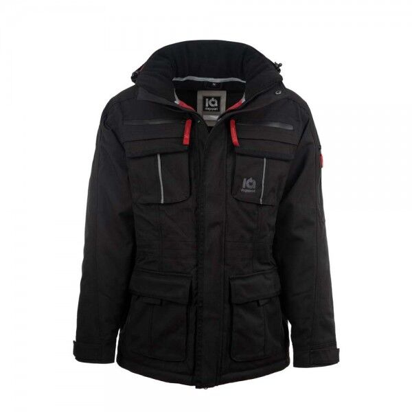 Winterjacke Hundehalter Unisex Schwarz Frontalansicht